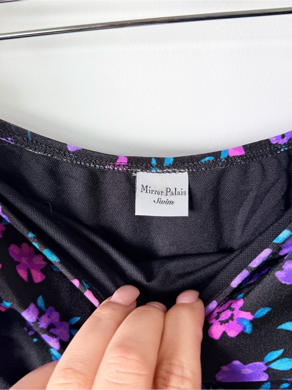 Mirror Palais Black Floral Print Triangle Bikini - Picture 4 of 5
